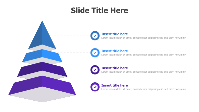 4-Level 3D Pyramid Diagram