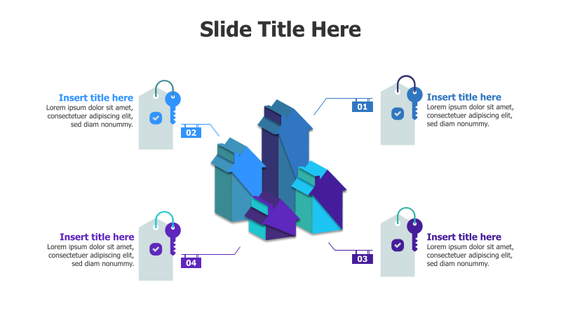 4-Point 3D Apartment Stack Infographic