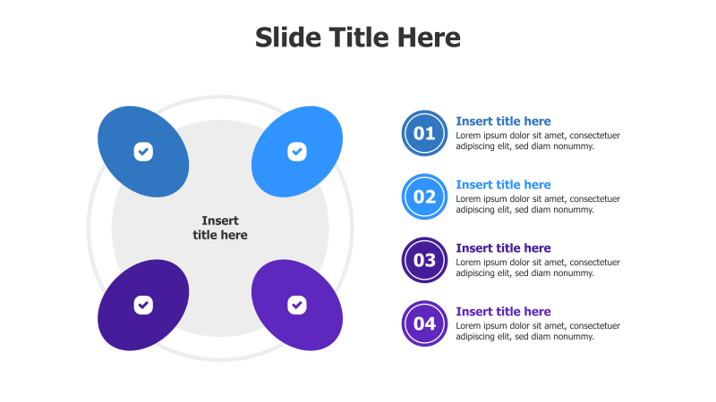 4-Point Circular Process with Icons