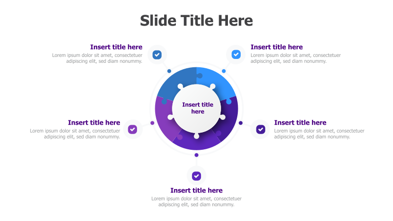 5-Step Circular Process with Central Focus
