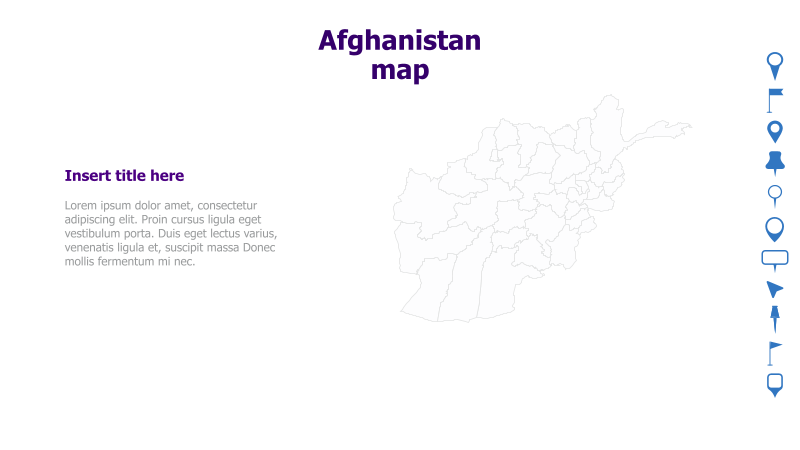 Afghanistan Map with Text Placeholder