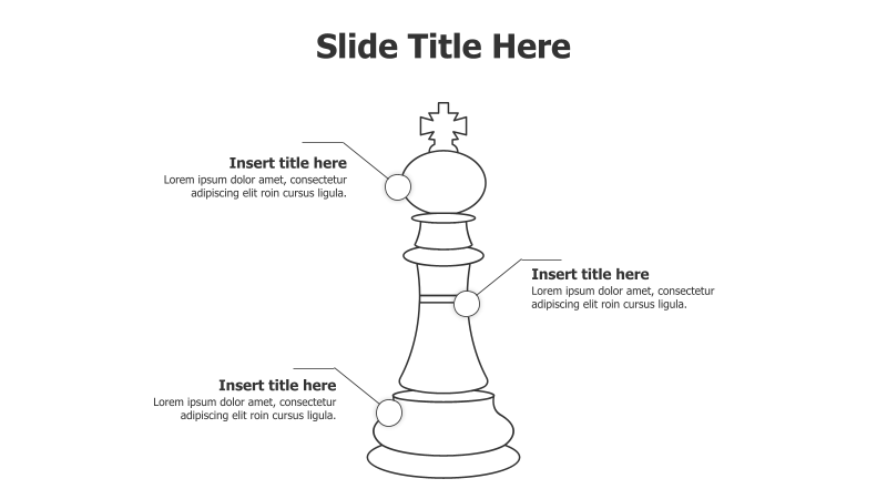 3-Point Outline Chess King Infographic