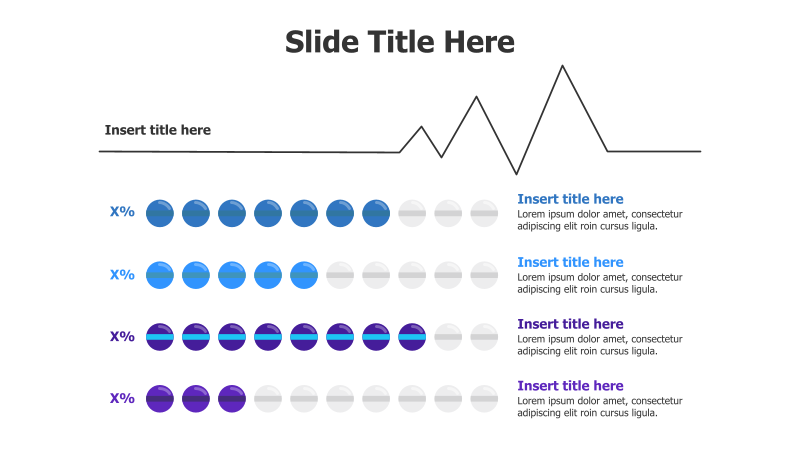 4-Row Pill Chart with Line Graph