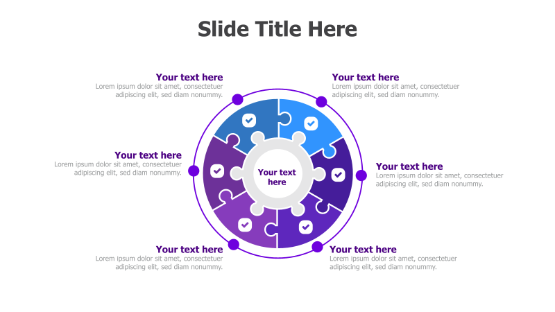 6-Part Circular Puzzle Diagram