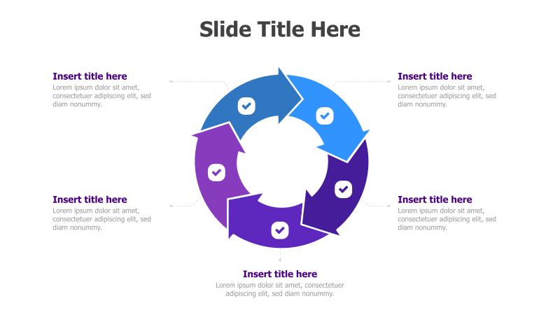 5-Step Circular Process with Arrows