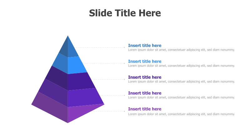 5-Level 3D Pyramid Diagram