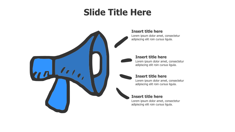 4 Points from a Colored Doodle Speaker Infographic