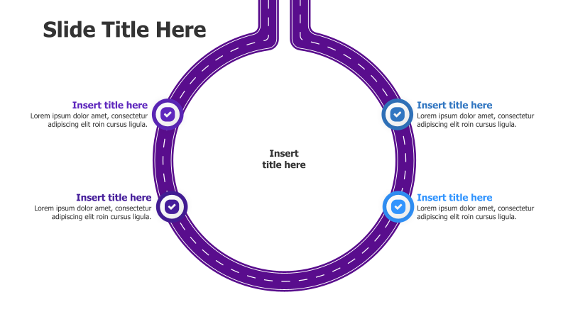 4-Point Rounding Road Map Infographic