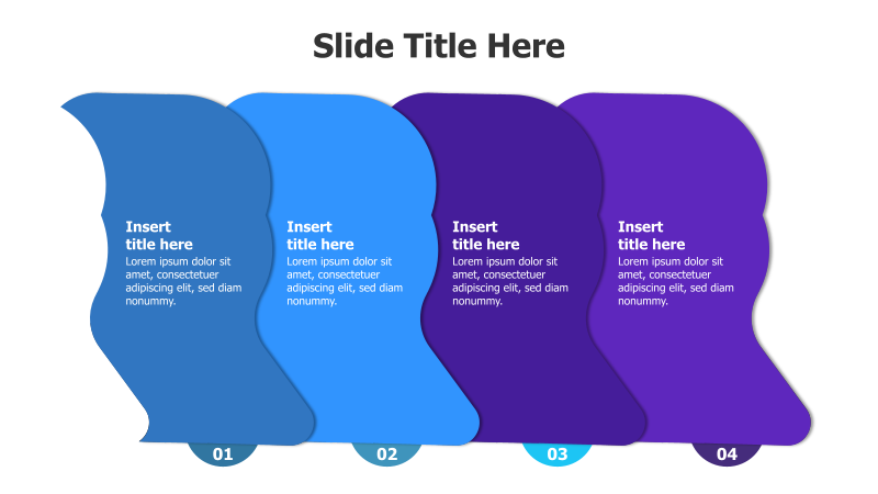 4-Step Gradient Shapes with Numbering