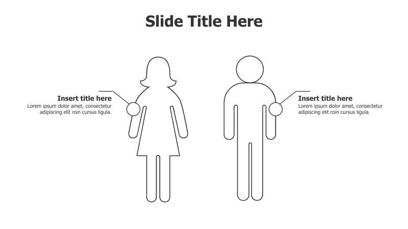 Male and Female Outline Infographic