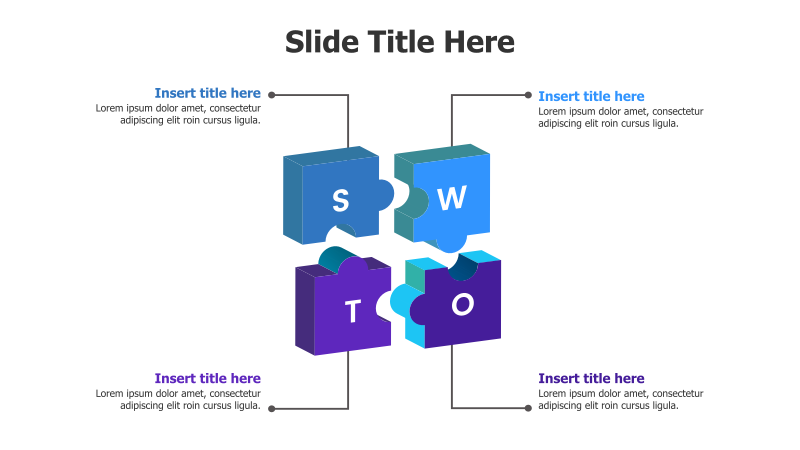 SWOT 3D Puzzle Infographic