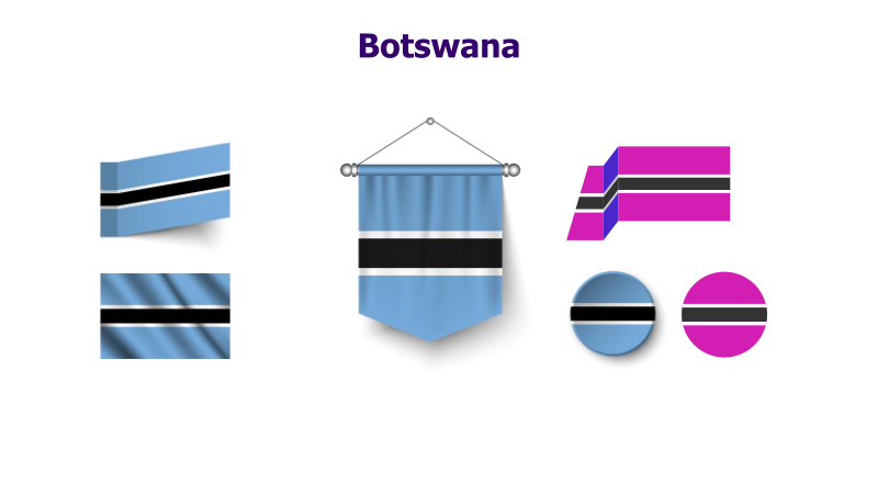 Botswana Flag Variations