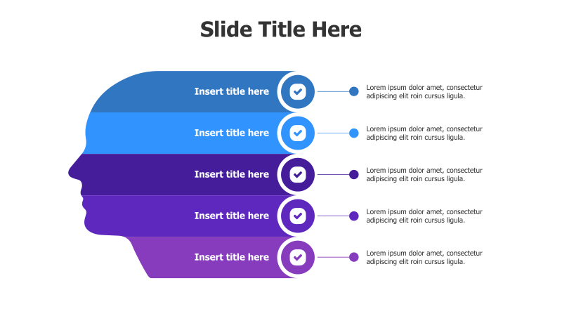 5-Level Head-Shaped Infographic