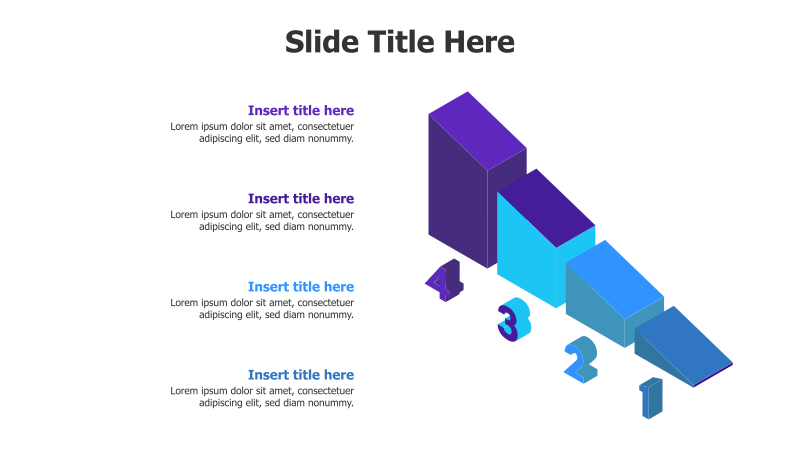 4-Step 3D Numbered Process