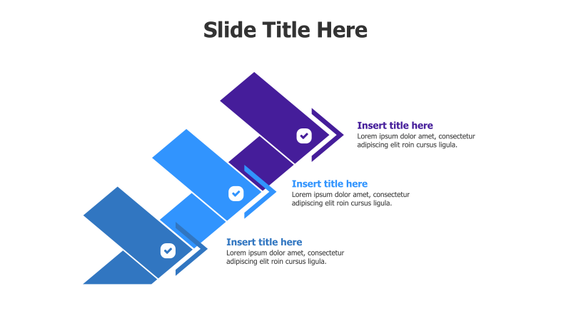 3-Step Overlapping Arrows Infographic