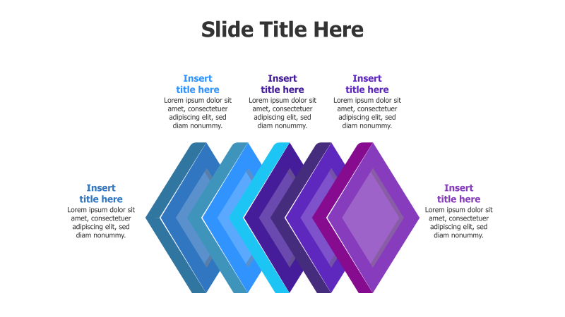5-Point Perspective Rhombus Infographic