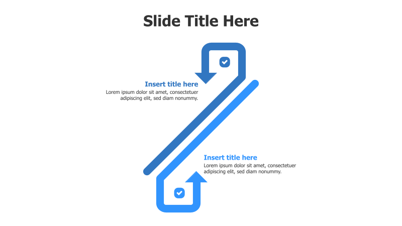 2-Point Colored Flat Arrows Infographic