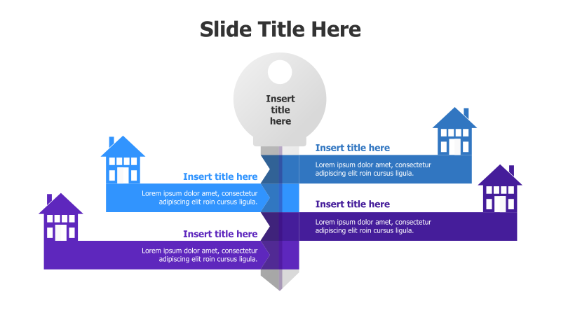 4-Point Divided Key with Home Infographic