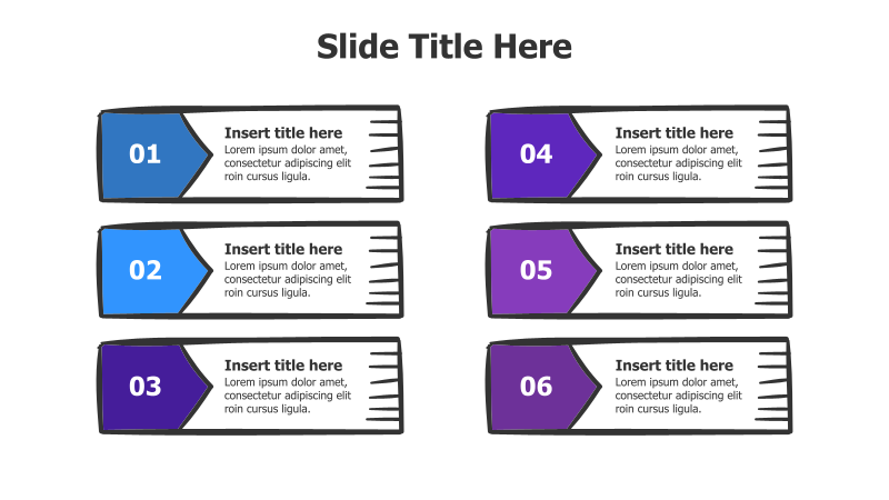 6-Point Doodle Block Infographic