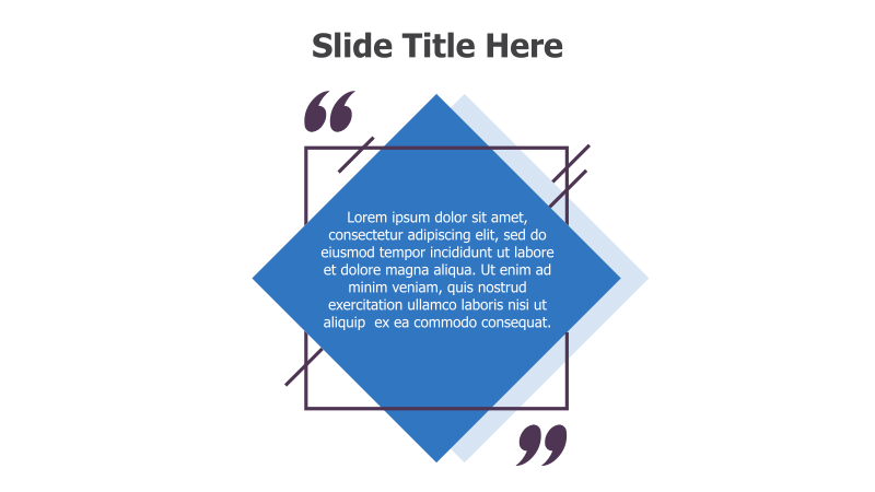 Quote Slide - Diagonal Accent