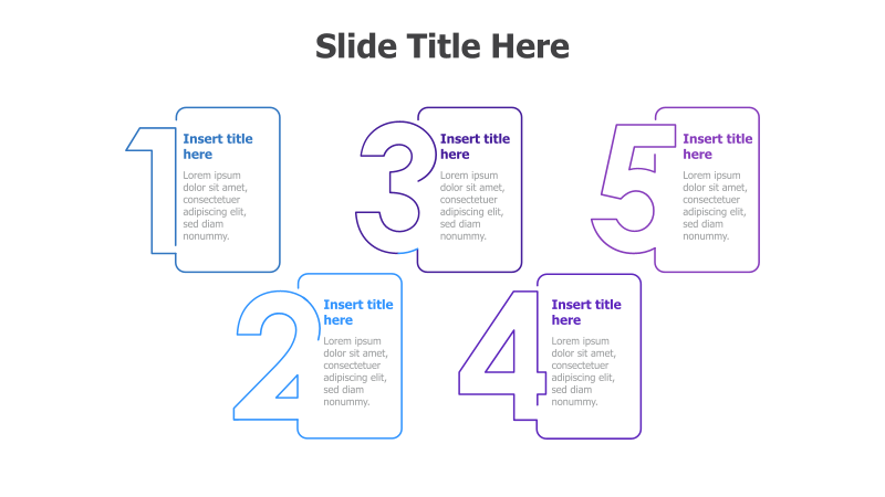 5-Step Numbered Process Flow