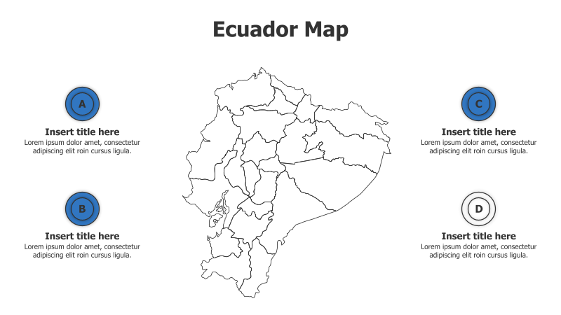 4-Point Ecuador Map Infographic