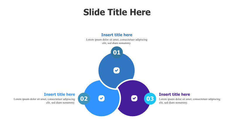 3-Point Overlaid Circle Infographic
