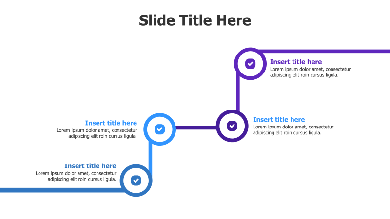 4-Point Connected Process with Icons