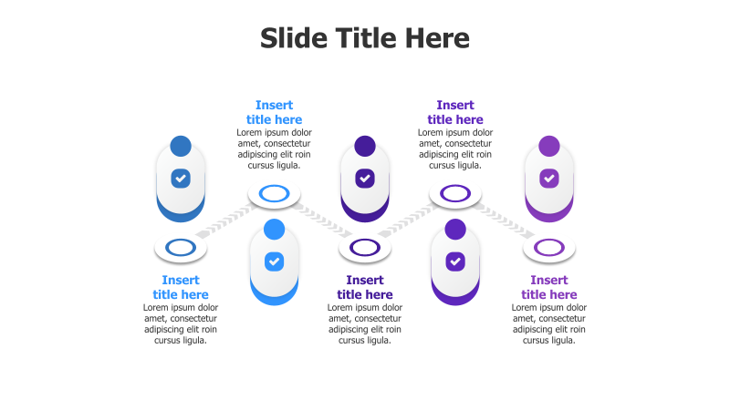 5-Step Timeline with Checkmark Icons