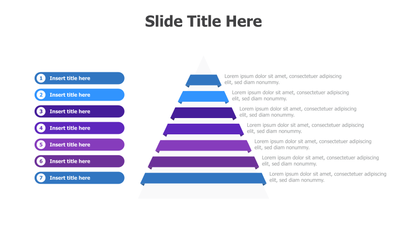 7-Level 3D Pyramid Diagram