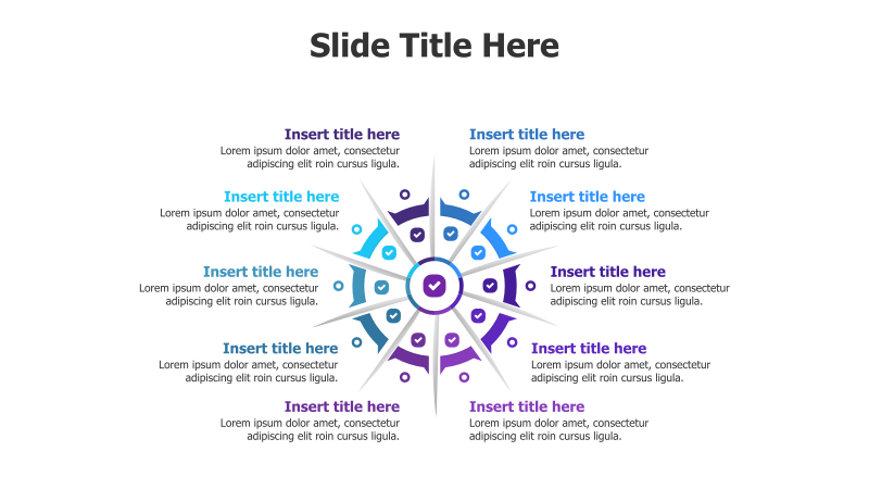 8-Point Divided Circle Infographic