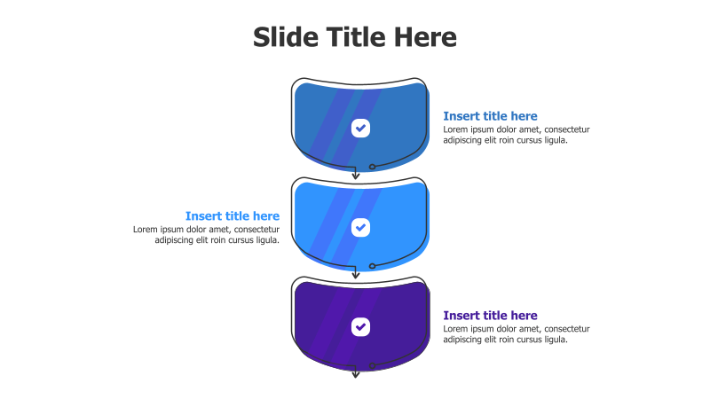 3-Step Process with Connected Blocks