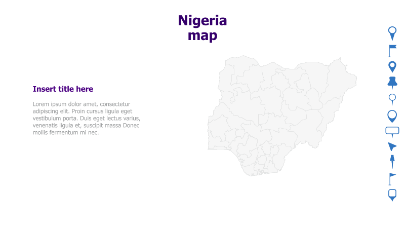 Nigeria Map with Text Placeholder