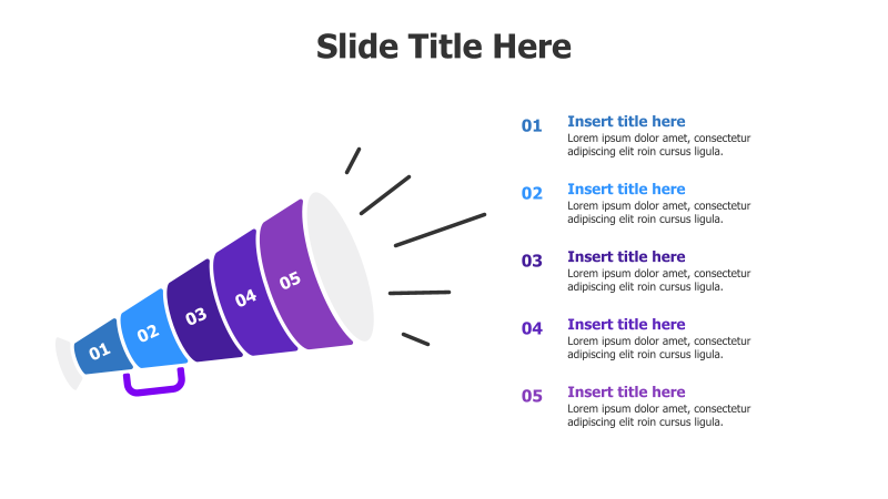 5-Point Megaphone Infographic