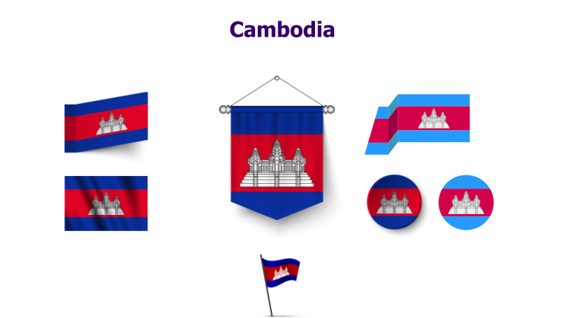 Cambodia Flag Variations