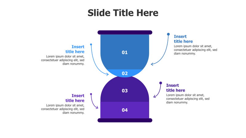 4-Point Hourglass Infographic