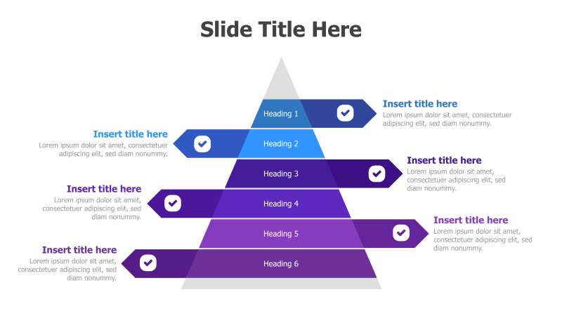6-Level Pyramid with Checkmarks