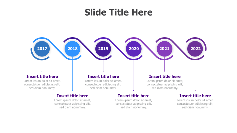 6-Point Timeline with Circular Nodes