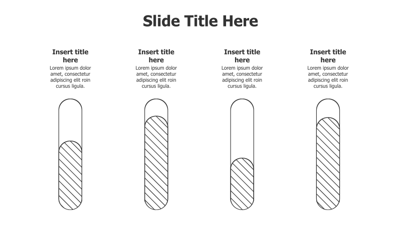 4-Point Editable Vertical Meters Infographic