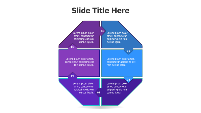 6-Point Hexagon Infographic