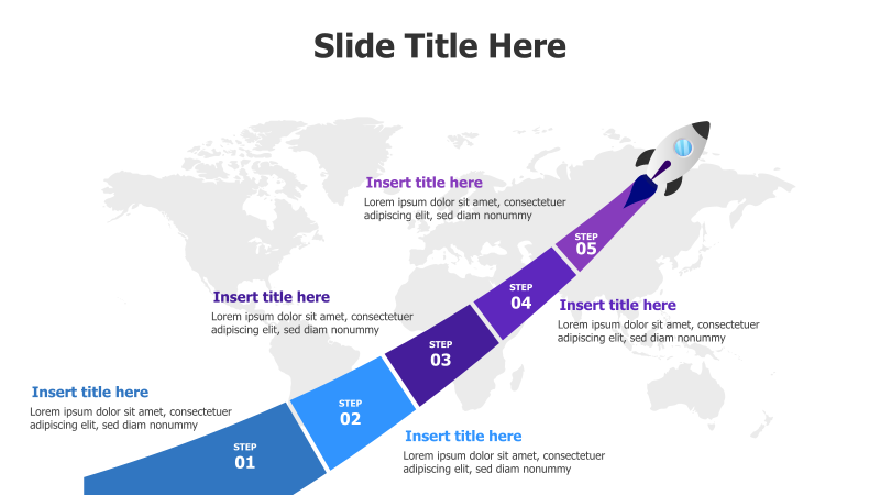 5-Step Launch Rocket Infographic