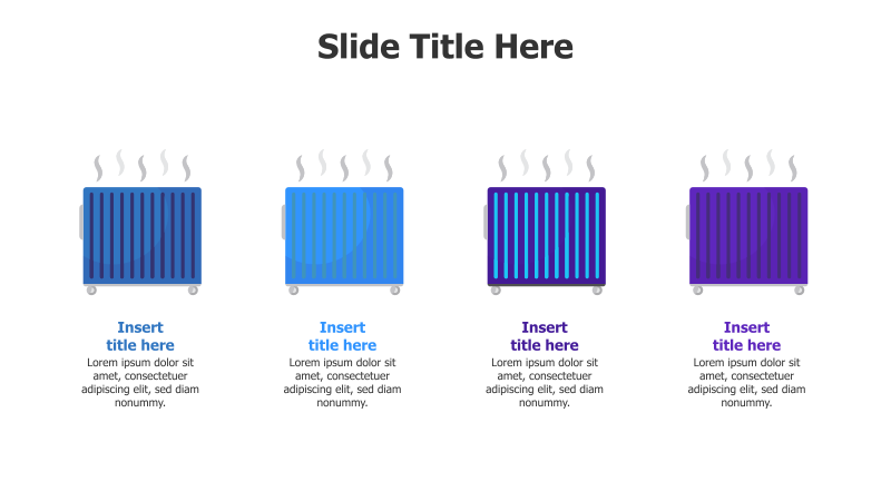 4-Point Colored Heaters Infographic