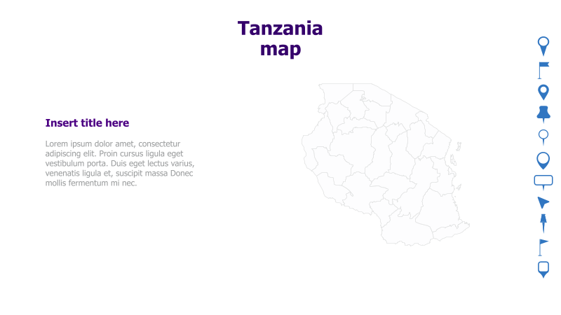 Tanzania Map with Text Placeholder