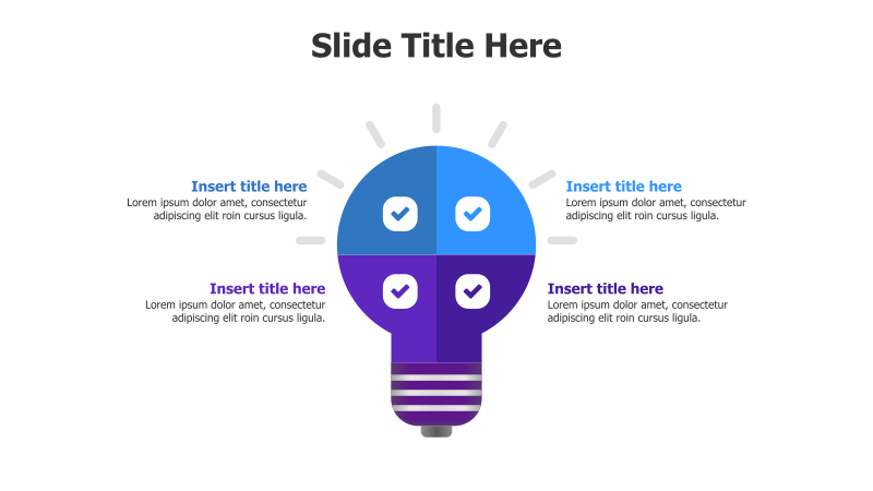 4-Point Bulb Infographic