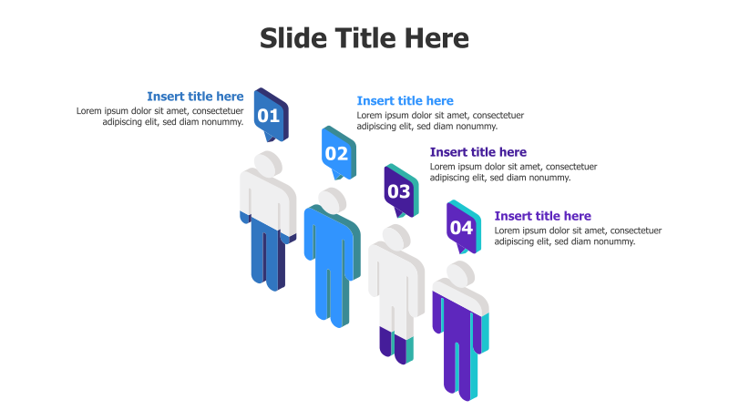 4-Step 3D Person Infographic