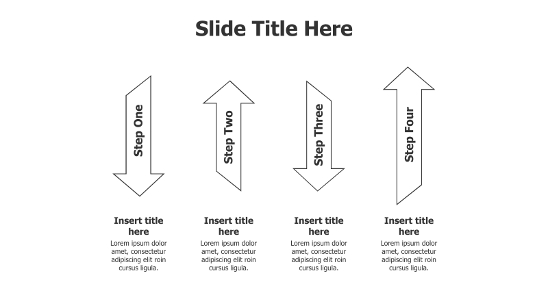 4-Step Opposite Doodle Arrows Infographic