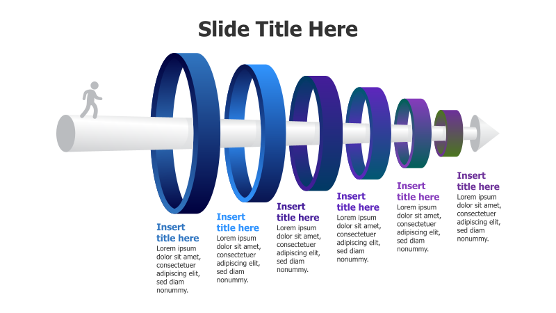 6-Level 3D Funnel with Arrow
