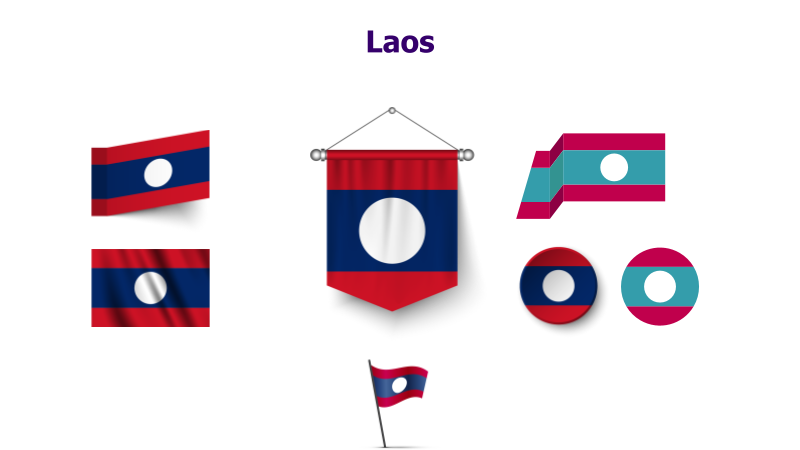 Laos Flag Variations