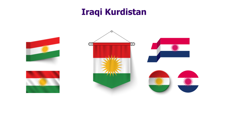 Iraqi Kurdistan Flag Variations