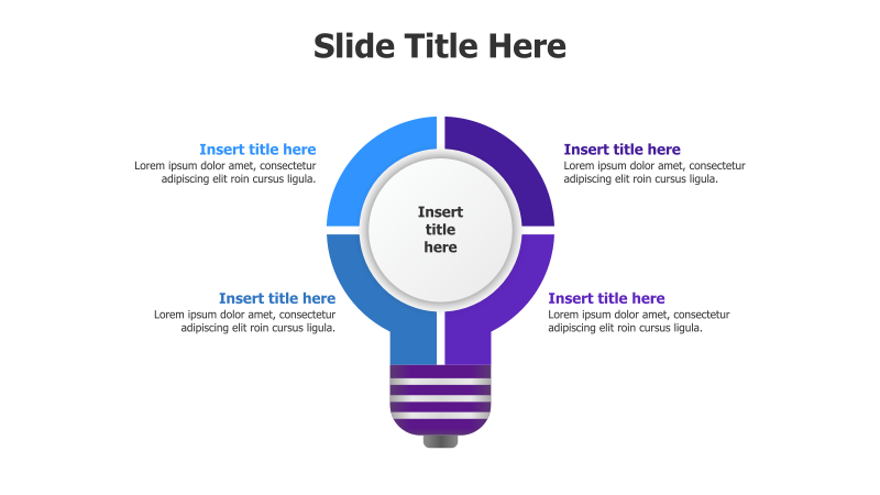 4-Point Divided Bulb Infographic